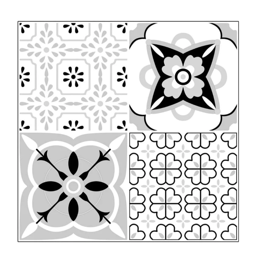 Set 12 placi autoadezive tip marmura, design vintage, 30 x 30 cm vinil, rezistente la apa, pentru gresie si faianta [9]