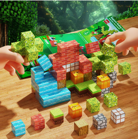 Set 160 piese Minecube, Cuburi Magnetice Inteligente De Construit [2]