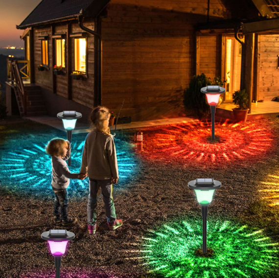 DECORATIUNI CRACIUN - Set 2 Lampi Solare RGB, Lumini Multicolore