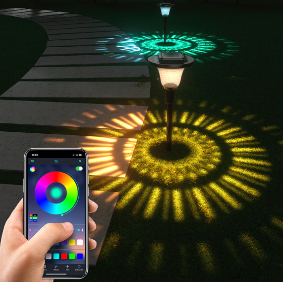 Set 2 Lampi Solare RGB, Lumini Multicolore [2]