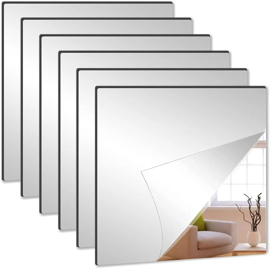 TOATE PRODUSELE - Set 16/32 oglinzi acrilice decorative design patrat, 20 x 20 cm