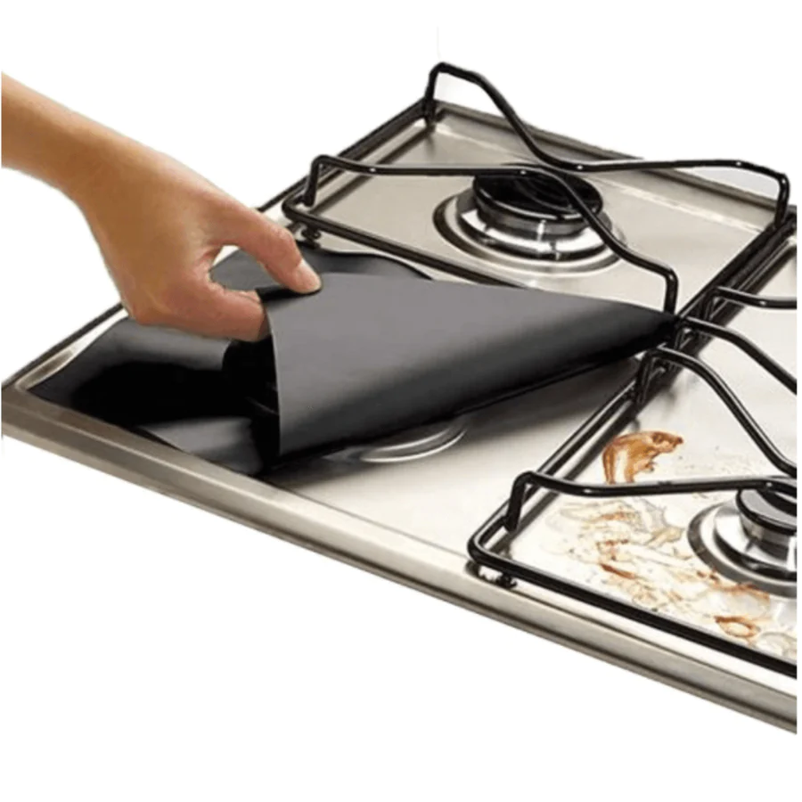 Set 4 folii detasabile de protectie pentru aragaz, usor de spalat, din teflon [7]
