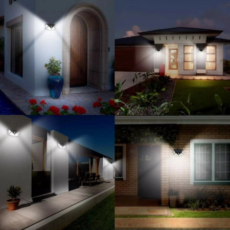Set 8 Lampi solare cu 100 LED, Senzor de Miscare, 3 Moduri Iluminare [4]