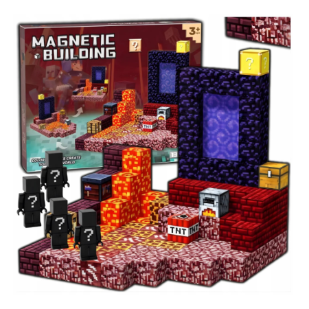 Set Cuburi Magnetice 3D pentru Copii, Joc Creativ Educativ, Constructie Diverse Modele [16]