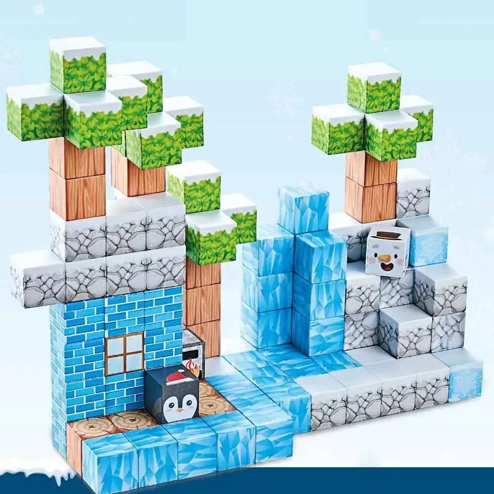 Set Cuburi Magnetice 3D pentru Copii, Joc Creativ Educativ, Constructie Diverse Modele [11]