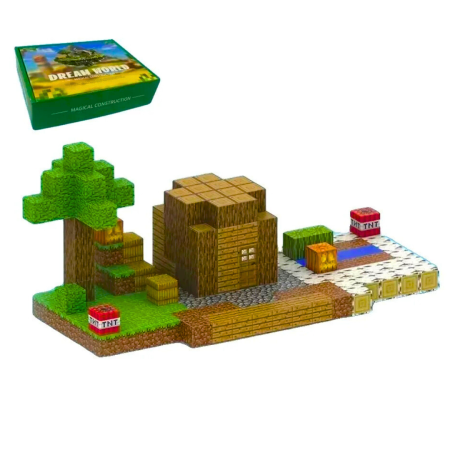 Set Cuburi Magnetice 3D pentru Copii, Joc Creativ Educativ, Constructie Diverse Modele [14]