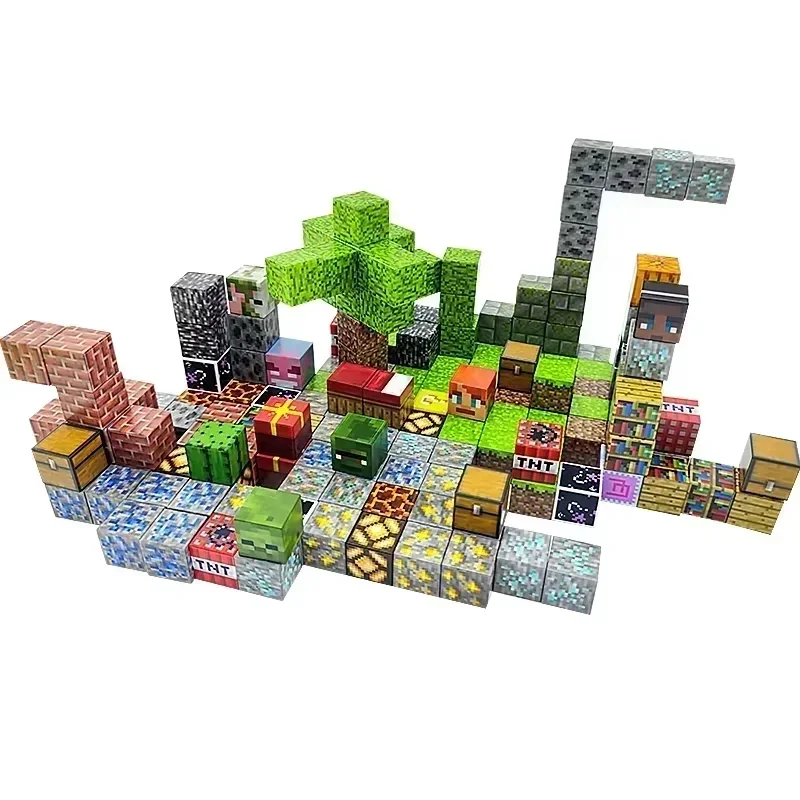 Set cuburi magnetice educative pentru copii, 180 piese, constructii creative 3D, jucarie STEM senzoriala, peste 3 ani [11]