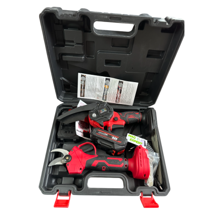 Set Foarfeca + MiniDrujba cu Sistem Ungere Lant, cu 2 Acumulatori 48V 6AH, Trusa Depozitare Inclusa [7]