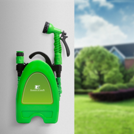 TOATE PRODUSELE - Set Irigatii Furtun 15m si pistol de udat + suport de perete