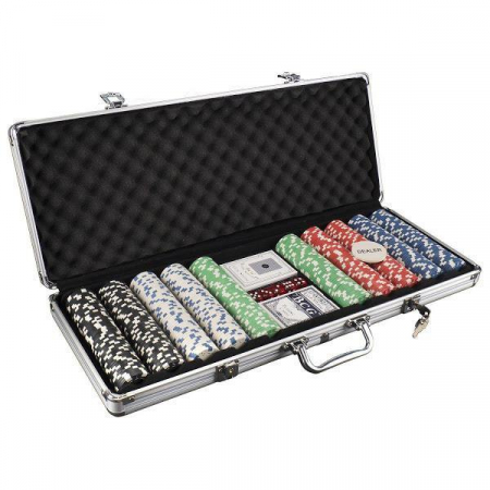 Set Poker profesional, jetoane cu valoare, servieta de aluminiu, 200/300/500 jetoane [5]