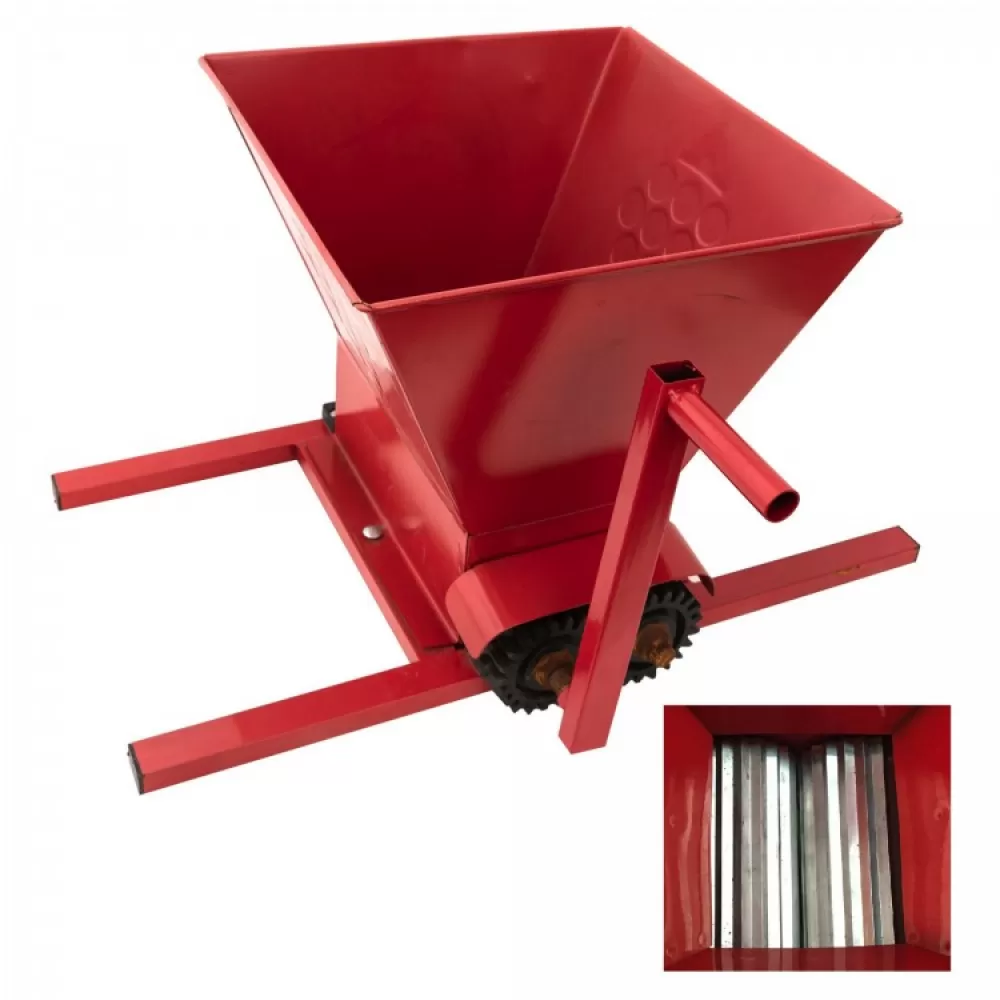 Set Zdrobitor Struguri Manual - Role Aluminiu - 350 Kg/Ora + Teasc Presa 35 Litri [5]