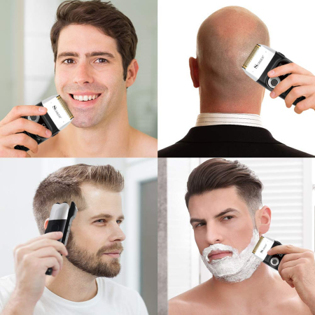 Shaver Profesional pentru Barbati, Aparat de Ras 0mm, Fara Fir, Incarcare USB, Afisaj Digital [6]
