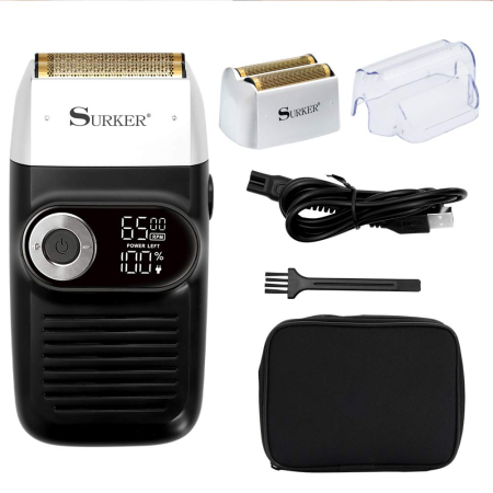 Shaver Profesional pentru Barbati, Aparat de Ras 0mm, Fara Fir, Incarcare USB, Afisaj Digital