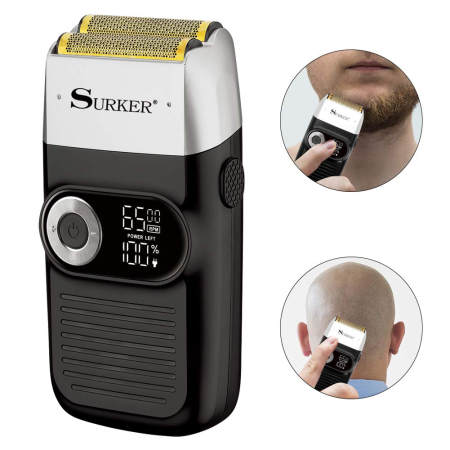 Shaver Profesional pentru Barbati, Aparat de Ras 0mm, Fara Fir, Incarcare USB, Afisaj Digital [4]