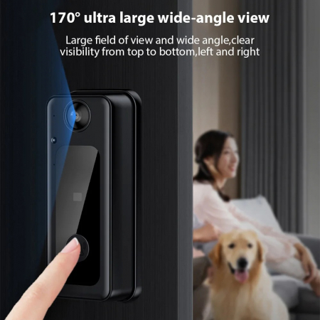 Sonerie Video Smart Wireless, Ecran IPS 4.3 inch, Night Vision, Infrarosu, Interfon Video HD, 8MP, comunicare bidirectionala, unghi de vizualizare 170°, acumulatori incorporati [2]