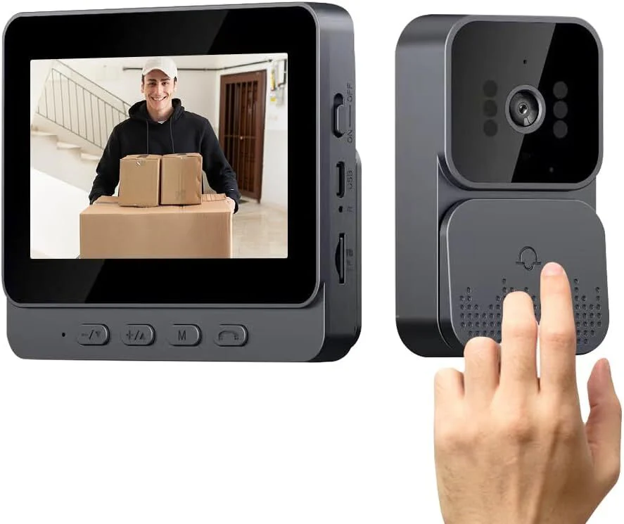 Sonerie Video Smart Wireless, Ecran IPS 4.3 inch, Night Vision, Infrarosu, Interfon Video HD, 8MP, comunicare bidirectionala, unghi de vizualizare 170°, acumulatori incorporati [10]