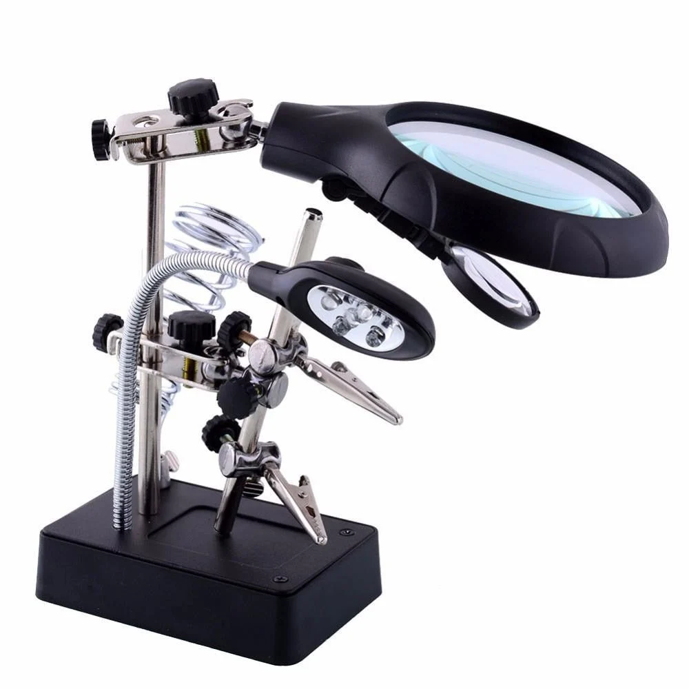 SCULE SI UNELTE - Stand de lipit Andowl GJ5 cu lupa si lampa LED