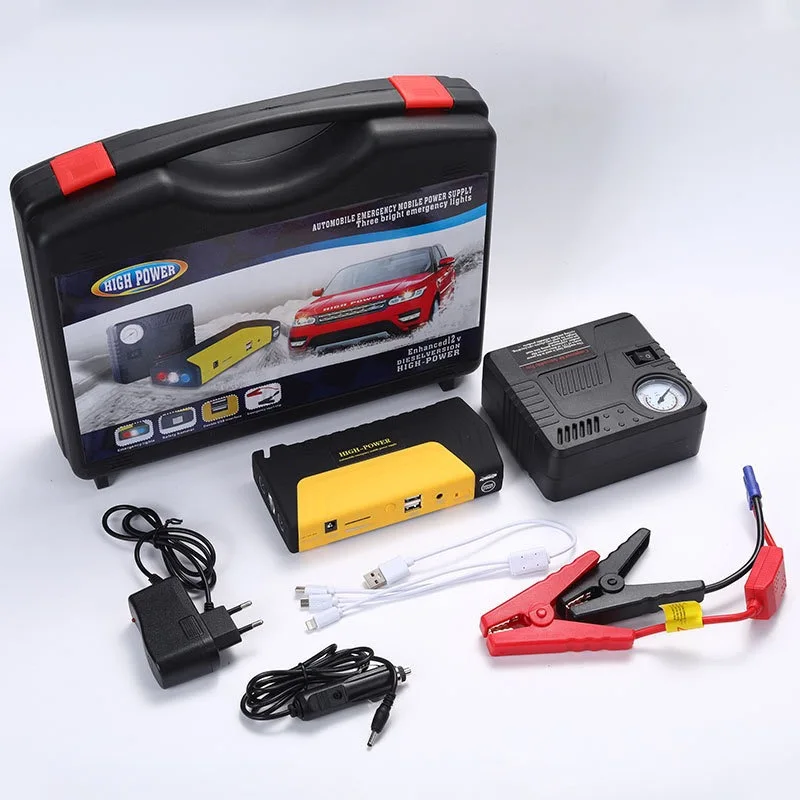 TOATE PRODUSELE - Starter auto multifunctional, 32000mAh, 3000A, 12V, Compresor aer, Baterie externa, Lanterna, Pentru motor benzina/diesel