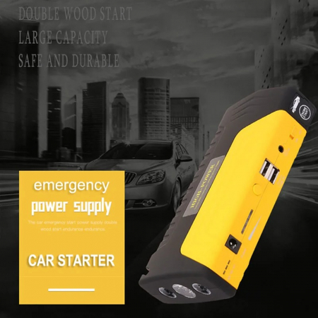 Starter auto multifunctional, 32000mAh, 3000A, 12V, Compresor aer, Baterie externa, Lanterna, Pentru motor benzina/diesel [3]