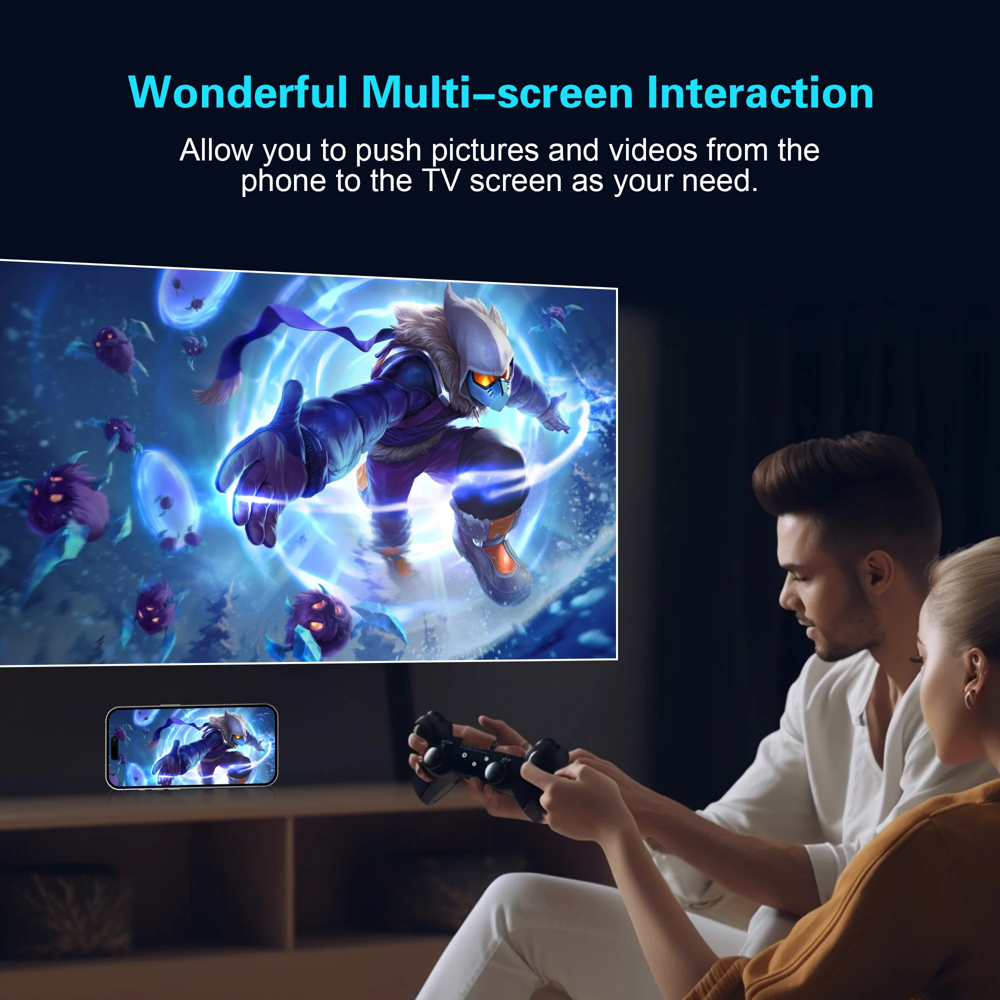 Stick Smart TV, Rezolutie 4K Ultra HD, HDR10, Wi-Fi, Redare continut Telefon [4]