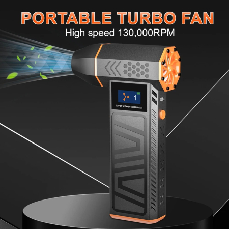 Suflanta Aer fara fir 130.000 RPM, cu Afisaj, Curatare Rapida pentru PC, Tastatura, Masina si Mobilier, Portabila [5]