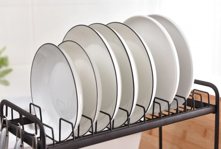 Suport de Vase metalic cu 2 nivele, design scandinav, Negru [3]