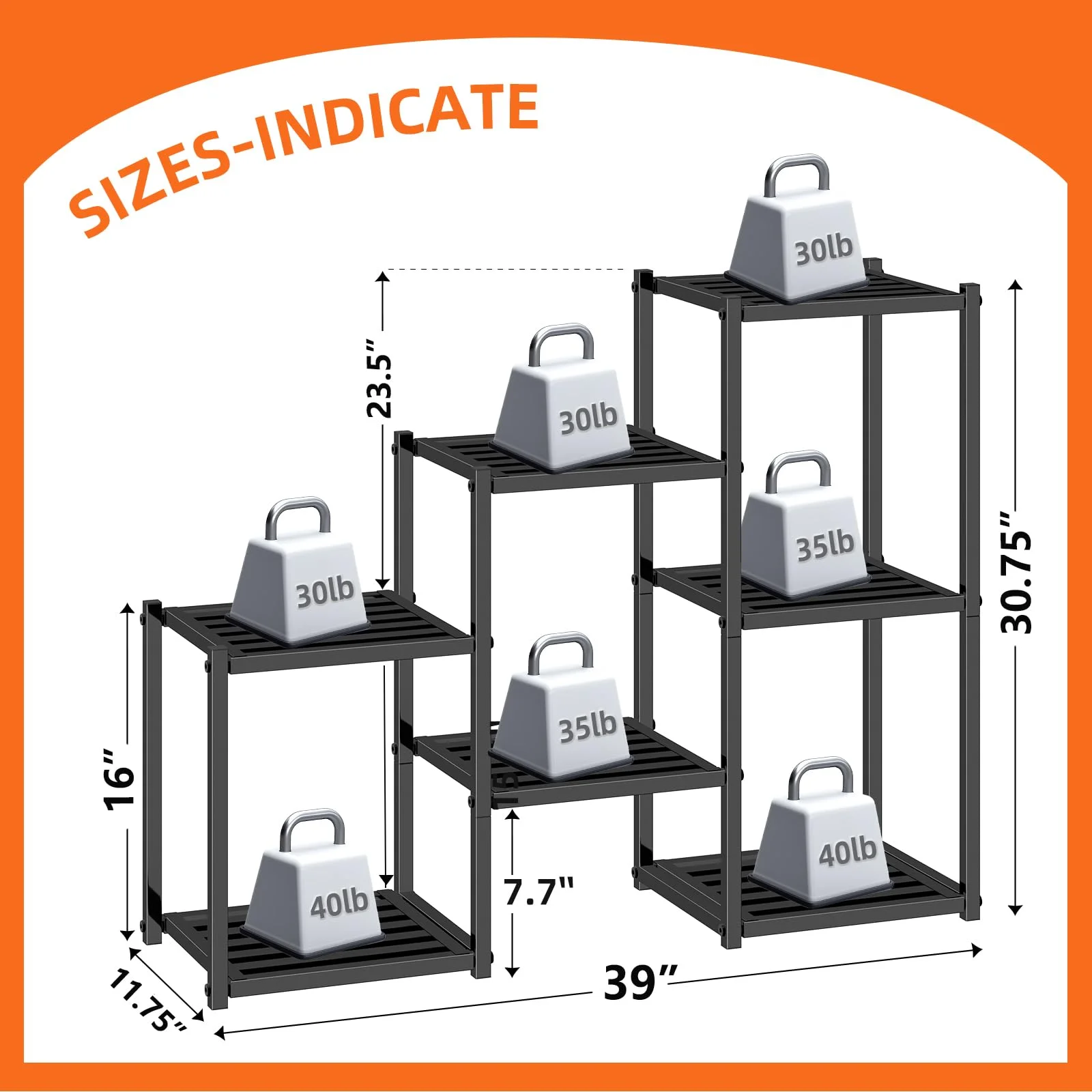 Suport pentru Flori cu 5 Niveluri, Raft Decorativ pentru Plante Interior si Exterior, Stand Plante Modern, Structura Rezistenta [7]