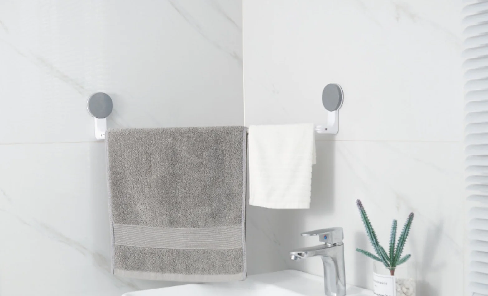 Suport prosop pentru baie, fixare cu adeziv 34 cm [2]