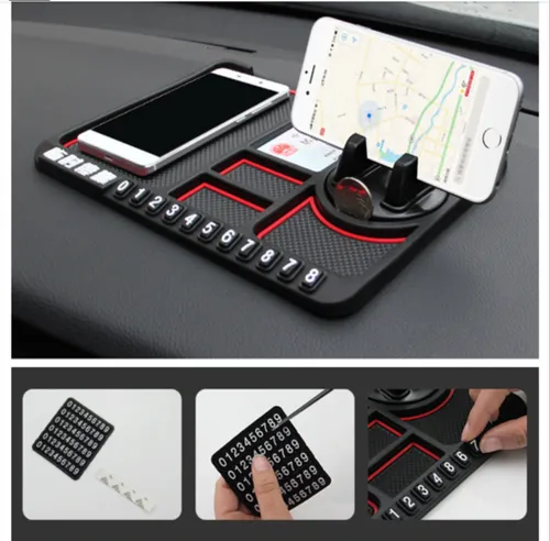 Suport telefon auto, multifunctional, antiderapant, cu numar de telefon [1]