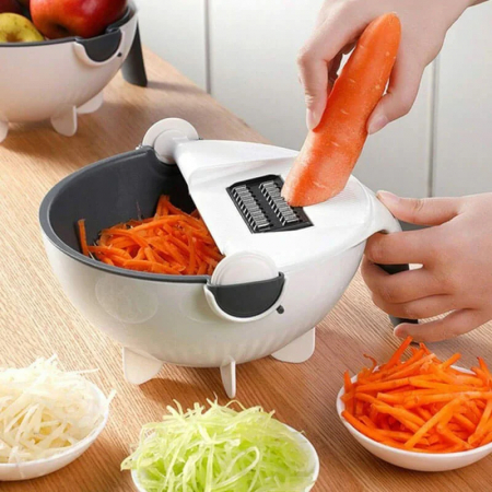 TOATE PRODUSELE - Razatoare Taietor Multifunctional de fructe si legume, pentru bucatarie, 7 moduri de taiere, QuickRotate