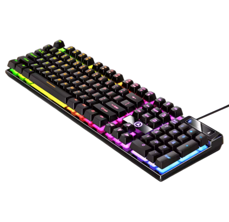 JUCARII SI JOCURI - Tastatura Mecanica Gaming cu Fir, Iluminare RGB 16 Milioane Culori, 104 Taste, K500