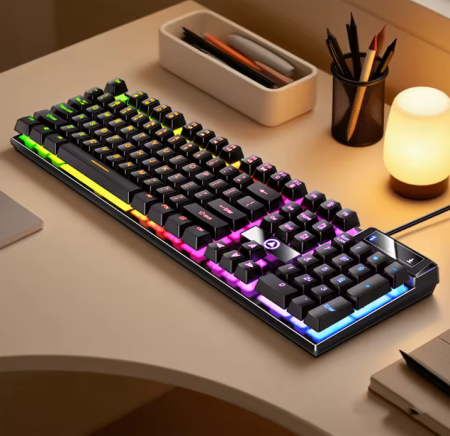 Tastatura Mecanica Gaming cu Fir, Iluminare RGB 16 Milioane Culori, 104 Taste, K500 [1]