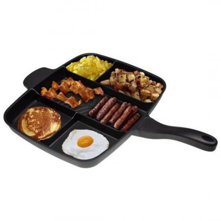 TOATE PRODUSELE - Tigaie Multifunctionala cu 5 compartimente pentru gatit Magic Pan Grill