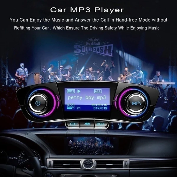 Transmitator FM multifunctional pentru masina cu MP3 Player si Bluetooth [6]