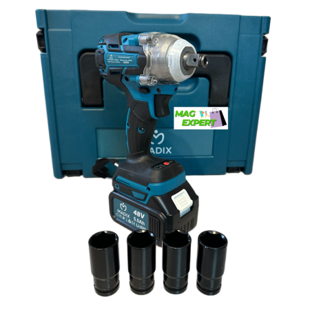 Trusa Masina cu Impact + Polizor Unghiular / Flex Brushless cu 2 Acumulatori 48V 5AH, Incarcator Rapid, Trusa Transport [4]