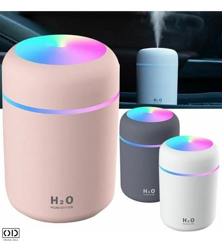 Umidificator aer RGB, Aromaterapie, rezervor 300ml, micro-USB
