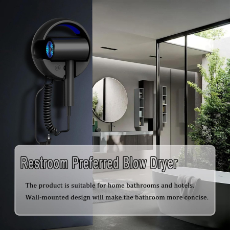 Uscator de Par cu Montare pe Perete, lumina albastra, Cablu cu arc spiralat, Andowl Q-F002 [8]