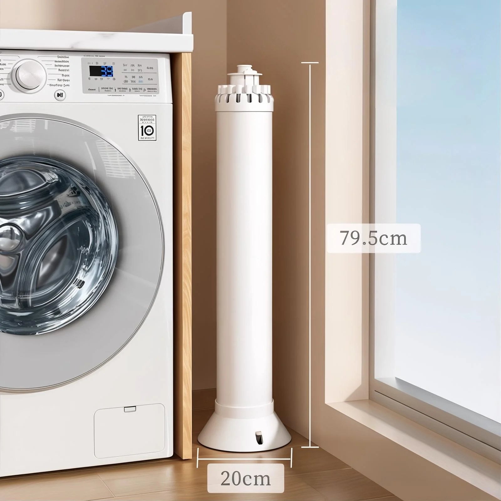 Uscator de Rufe Pliabil Complet, 16 Brate Rotative, Tip Trepied, Aluminiu Inoxidabil, Portabil, Interior/Exterior [7]