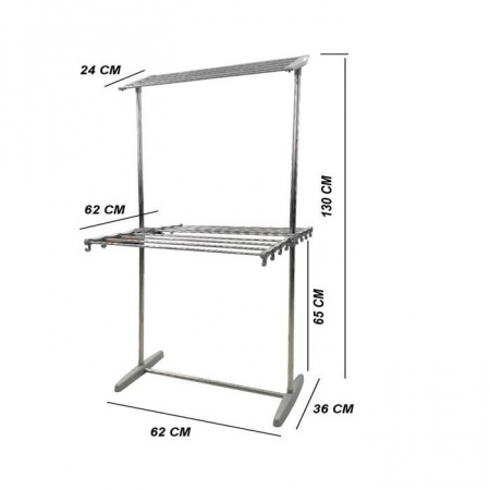 Uscator pliabil pentru rufe Multifunctional, inaltime 130 cm [1]