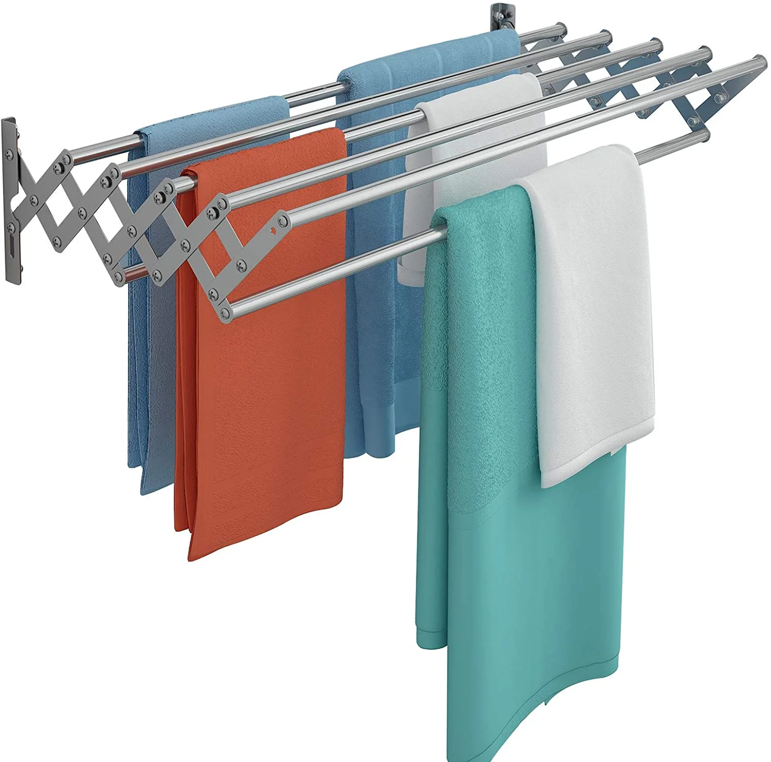 ORGANIZARE & DEPOZITARE - Uscator rufe din aluminiu, retractabil, cu prindere in perete 70cm