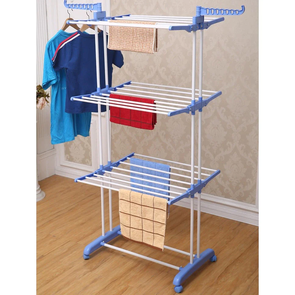 Uscator vertical, mobil si pliabil pentru rufe cu suport umerase, 78x50x173 cm [4]