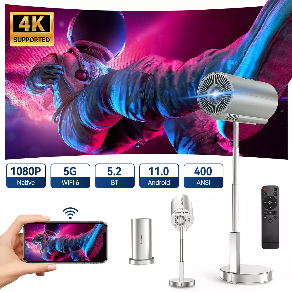 TOATE PRODUSELE - Videoproiector 4K inteligent, 12000 lumeni, suport extensibil, 240 ANSI, WiFi, Bluetooth, 4M proiectie