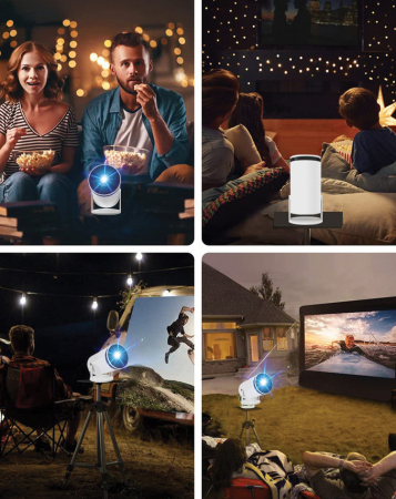 VideoProiector Portabil, proiectie din pc/telefon filme, muzica, evenimente sportive, HD [7]