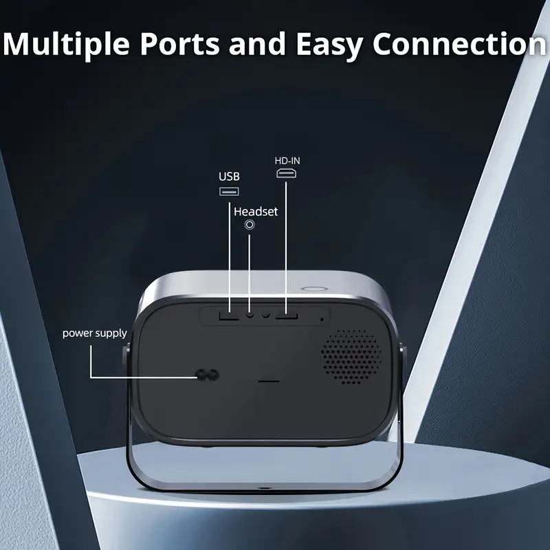 Videoproiector LED LCD Portabil 1280x720P, 150 ANSI lumeni, Contrast 2000:1, WiFi, Bluetooth, HDMI, AV, USB [4]