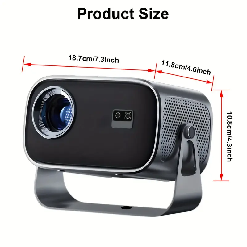 Videoproiector LED LCD Portabil 1280x720P, 150 ANSI lumeni, Contrast 2000:1, WiFi, Bluetooth, HDMI, AV, USB [9]