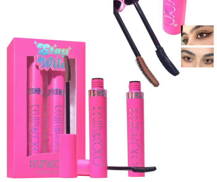 Set 2 Mascara, Negru si Maro, Rimel Stay Wild, Alungire si Curbare, KEVIN & COCO [1]