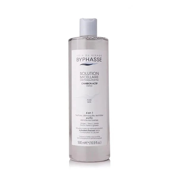 Apa Micelara cu Carbune Activ, pentru ten mixt sau gras, Byphasse 4in1 Pure Skin, 500 ml [1]