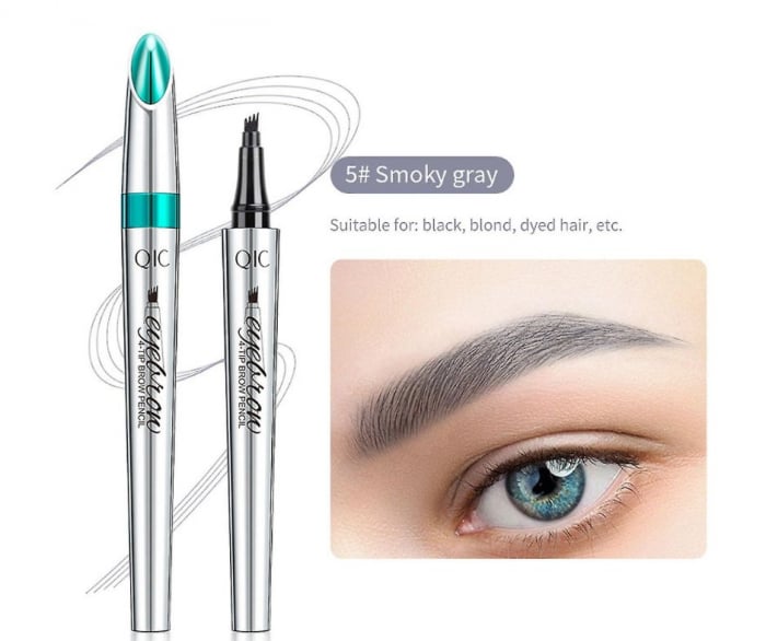 Creion pentru sprancene, long lasting si waterproof,  cu efect de microblanding,  05 Gri [1]