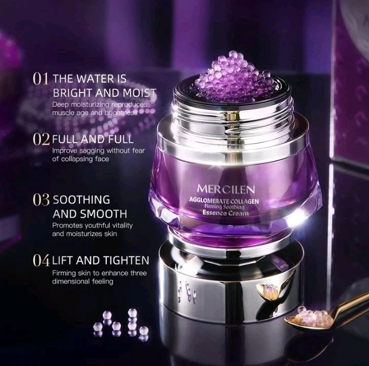 Cremă Antirid si Hidratanta, Colagen și Acid Hialuronic, Mercilen, 30 g [3]