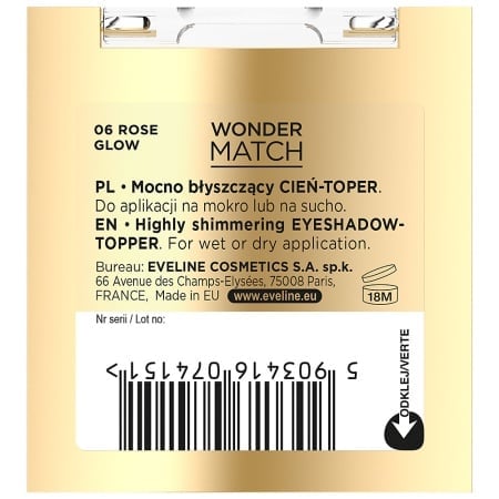 Fard de Pleoape, pigmentat si rezistent, Wonder Match, Eveline [6]